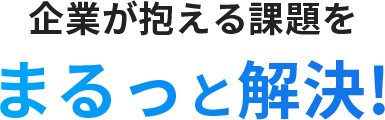 企業が抱える課題をまるっと解決!